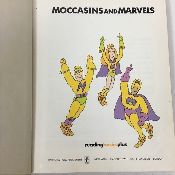 VINTAGE 1981 Book Moccasins & Marvels Homeschooling Classroom Reading Basics - Picture 3 of 16
